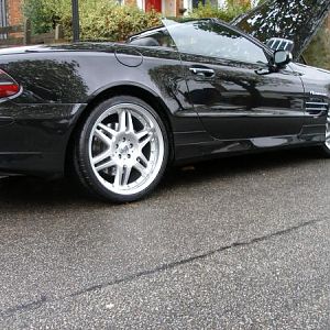 My BRABUS SL55 K8 : Low side view with bonnet up.