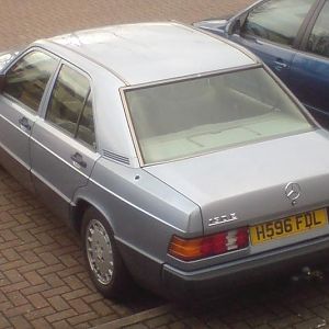 190 Rear view with 15 hole alloys fitted