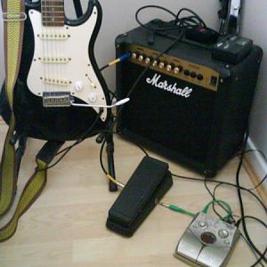 Fender Squier Bullet and Marshall G15RCD