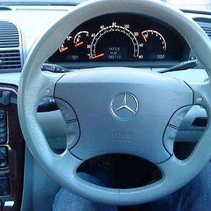 CL55K steering wheel (later colour dyed to match airbag)